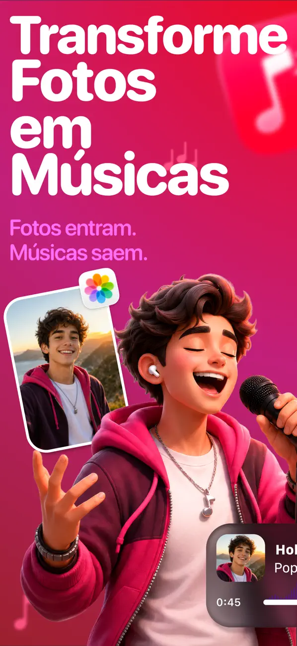 Screenshot do SnapSong na App Store: transforme fotos em músicas