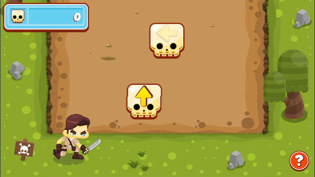 Trap Raider gameplay with the hero facing direction traps