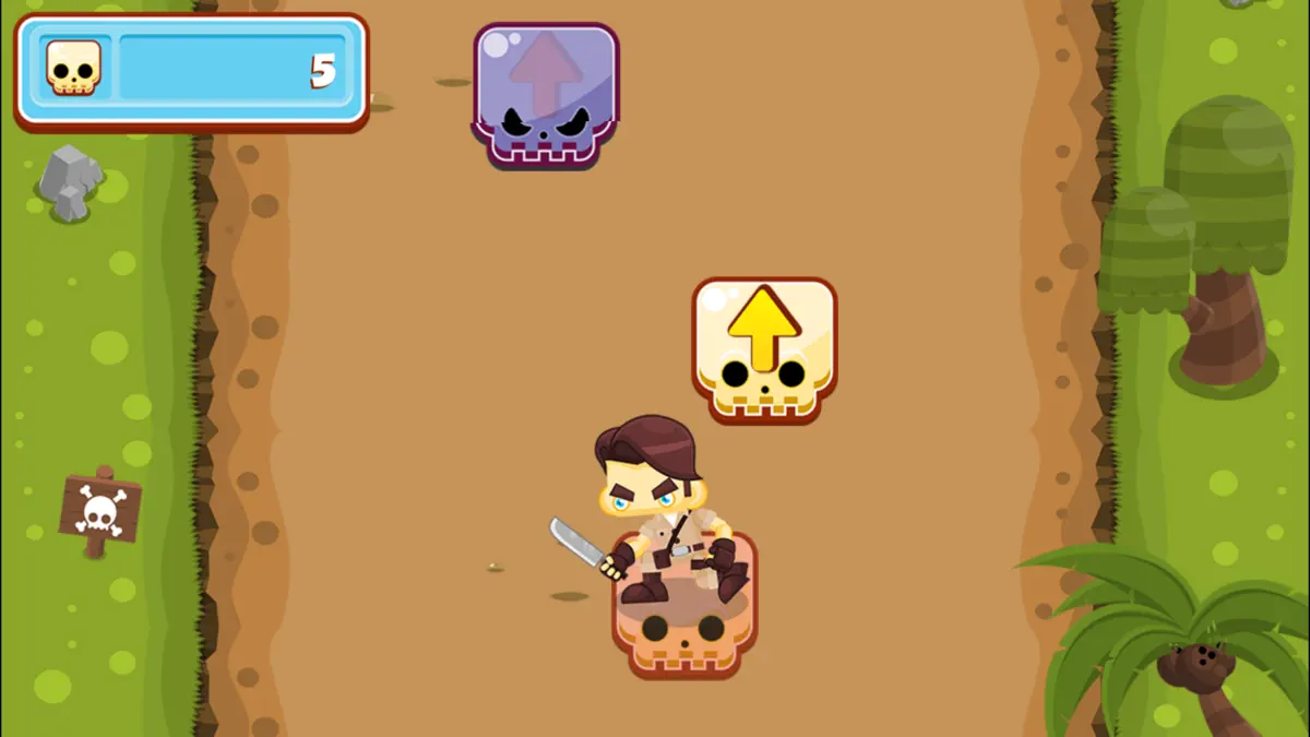 Trap Raider gameplay after the hero clears five traps